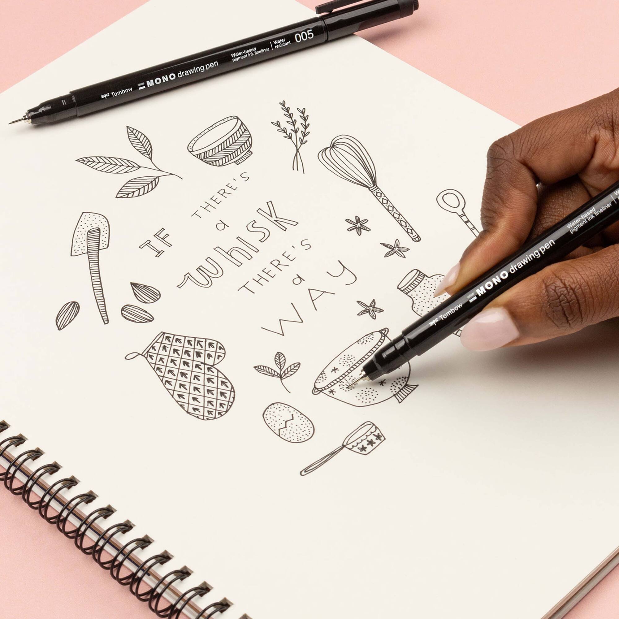 Tombow MONO 005 Black Drawing Pens, 2ct.